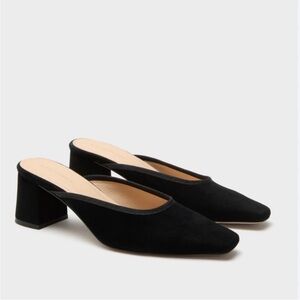 Tuckernuck black suede leather tilda mules size 7